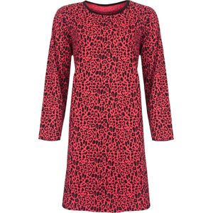 Temptation Dames Nachthemd - Bigshirt - Panter print - Rood - Maat L