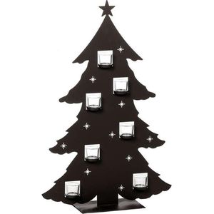 kerstboom met thee lichthouders - Decoratieve kerstboom - Hoogte 95 cm