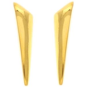 Behave Dames oorbellen staafjes goud-kleur 3cm