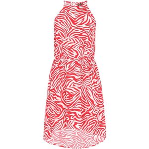 myMo - ROCKS - Zomerjurk - Rood/Wit - Dierenprint - Mouwloos