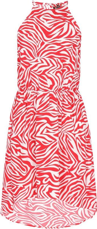 myMo - ROCKS - Zomerjurk - Rood/Wit - Dierenprint - Mouwloos