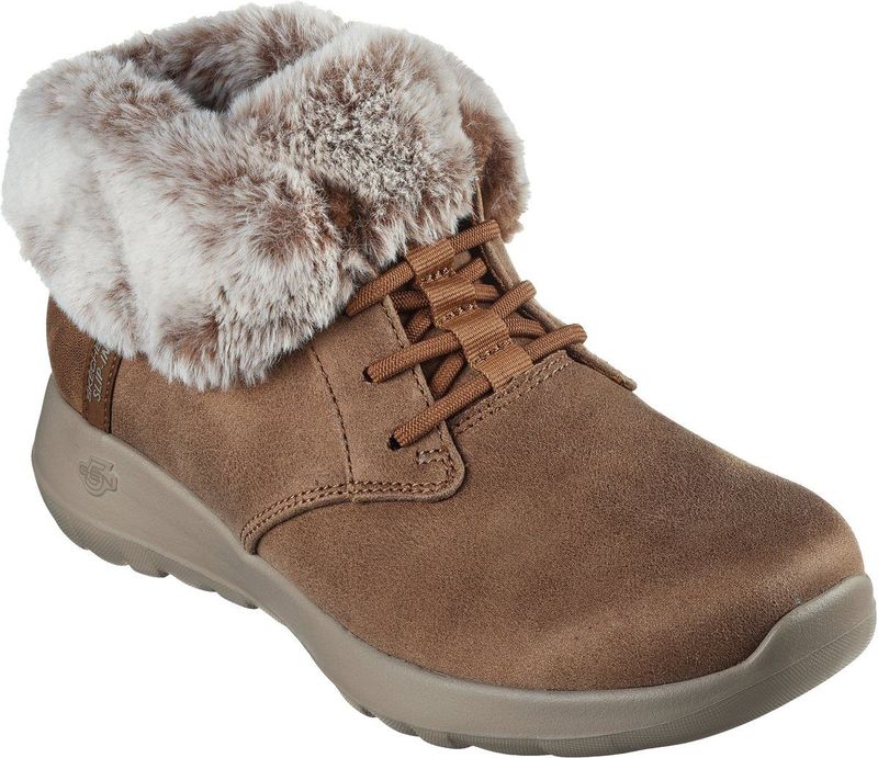 Skechers - Art 144803 CSNT - Instappers - Taupe - Gevoerd - Slip-in Systeem