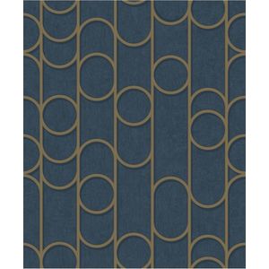 Galactik dessin blauw/goud M240-01
