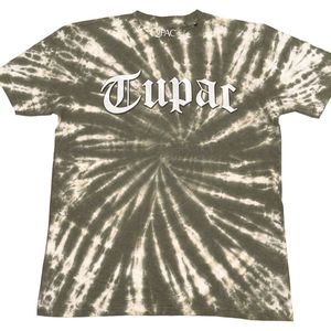 Tupac - Gothic Logo Heren T-shirt - S - Groen
