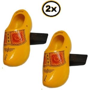 Deurstopper - deurstoppers voor binnen - Klomp - 2 Stuks - Deurbuffer Geel