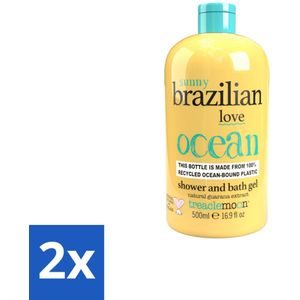 Treaclemoon – Bad- & Douchegel – Brazilian Love – 500 ml - Voordeelverpakking - 2 stuks