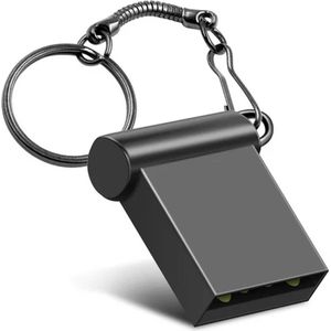 USB stick - 64GB - Mini - Flash drive - Metal Pen Drive - Memory stick - Gratis sleutelhanger - Zwart