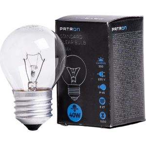 Patron - E27 Kogel Gloeilamp - Wit - 40W - Dimbaar - 350 Lumen