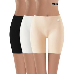 Livano Biker Short Dames - Korte Legging - Lange Onderbroek - Bikershort - Met Pijpjes - 3 Pcs - Gemengd - Maat XS