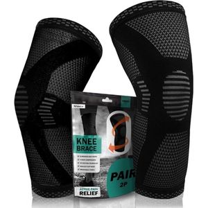 Kniecompressiekousen paar medium, ondersteuning bij hardlopen, sport, pijnverlichting