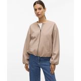 Vero Moda - Vmtilika Ls Brushed Jacket - Jas - Silver Mink/Melange - Dames
