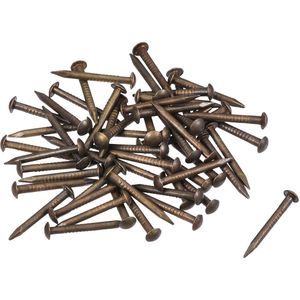 50pcs Hardware Nails, 1.2mm x 12mm Brass Nails and Pins Assortment, Wall Pins Nails for Woodworking, Panel Pins for Hanging Picture, Frame, Mirror, Furniture, Construction