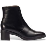 Wonders - REGHOST 05 - Leren Enkellaarsjes - Zwart - 3 tot 5 cm Hakhoogte - Ritssluiting