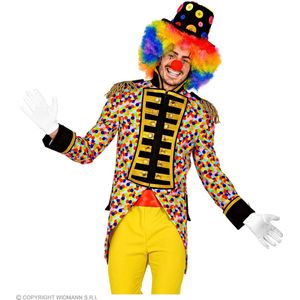 Widmann - Clown & Nar Kostuum - Confetti Feest Clown Slipjas Man - Multicolor - XL - Carnavalskleding - Verkleedkleding