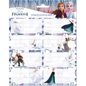 Disney Etiketten Frozen 2 Zelfklevend Wit/blauw 16 Stuks - stickers