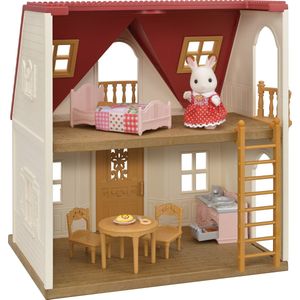 Sylvanian Families 5567 Nieuw Startershuis- poppenhuis met brievenbus- 1 speelfiguur meisje konijn- diverse accesoires