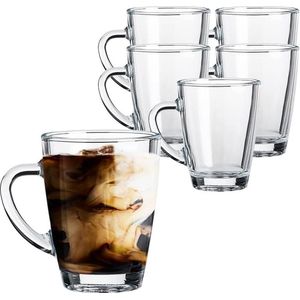 Tea Coffee Cup Handle Unique Design High Temperature Resistant Latte Mug-10oz Cappuchino glazen