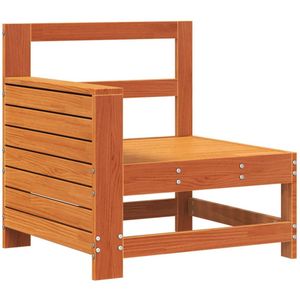 vidaXL Tuinbank - Tuinbanken - Tuinmeubel - Loungestoel Tuin - Tuinbank met armleuning 69x62x70,5 cm grenenhout wasbruin