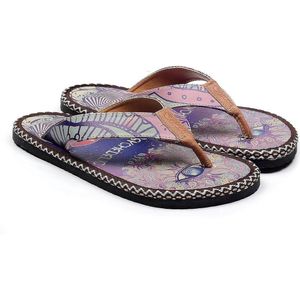 GOBY - Eyes - Slippers - Sandalen -Hoge kwaliteit - Handmade - Maat 38