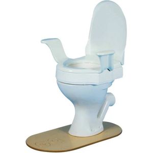 Gordon Ellis - Nobi - toiletverhoger - (TO62452) - Met deksel - Vaste armleuningen - max gebr. gewicht 125kg - verhoogt 7.5 cm - Wit