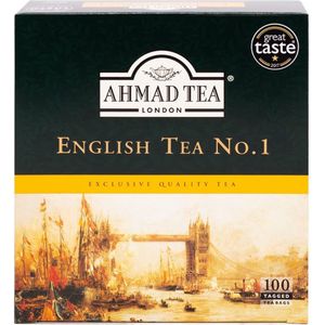 Ahmad English Tea No.1 - 100 Theezakjes - Bergamot Thee - Gearomatiseerde Thee - Flavored Tea