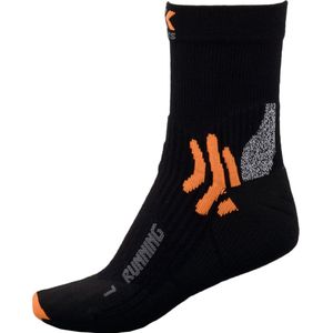 X-Socks Running short - Hardloopsokken - Unisex - Maat 35-38 - zwart/oranje/grijs