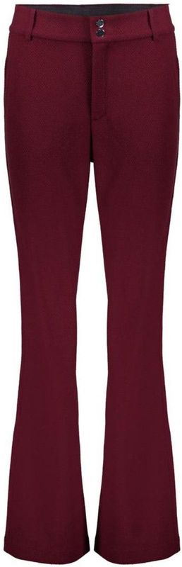 Geisha - Broek Met Structuur Patroon - Port - Flared Pasvorm