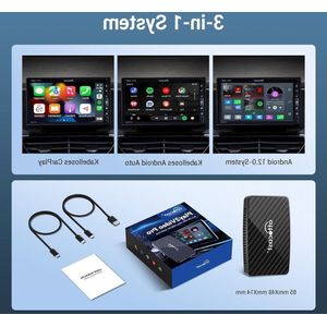 CarPlay-adapter draadloos voor Android Auto - ondersteuning Netflix en YouTube - U-disk multimedia-videobox AI-Box - USB-dongle in de fabriek - Draadloos. Carplay Dongle