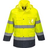 Portwest - Hi-Vis 150D Oxford - Werkjas - Fluogeel/Marineblauw