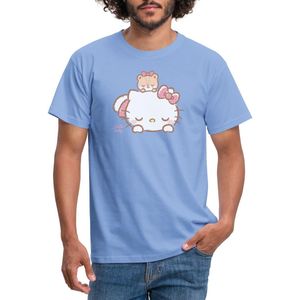 Hello Kitty Met Teddy Op Haar Rug T-Shirt Heren