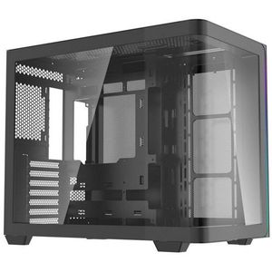 Darkflash - L285 - Computerbehuizing - Zwart - Gebogen Gehard Glas