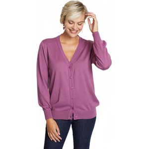 Vest met V-hals en knopen van merinoswol