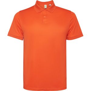 2 Pack Heren Poloshirt gerecycled polyester, Control Dry en antibacteriele polo 'Tormo' merk Roly 210 grm maat XXL Fire Oranje