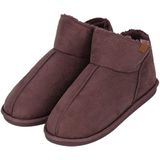 Hoge Sloffen - Suede - Plum - Dames