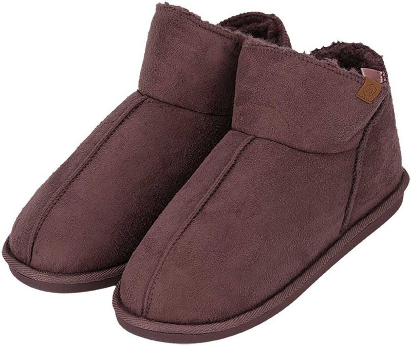 Hoge Sloffen - Suede - Plum - Dames