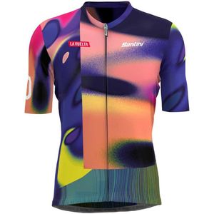 Santini La Vuelta Madrid Korte Mouw Wielertrui Veelkleurig L Man