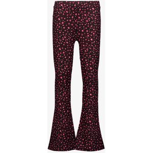 TwoDay flared meisjes broek met roze bloemen - Maat 146/152