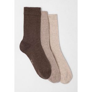 Damart - Set van 3 paar sokken van met name biologisch katoen - Dames - Bruin - 39/42