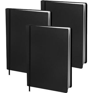 3 zwarte rekbare boekenkaften - 3x A4 - geen kaftpapier meer nodig