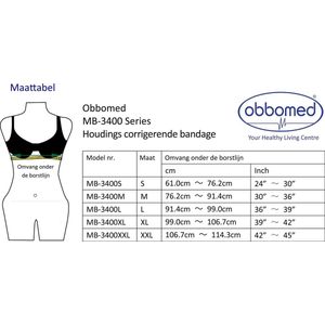 Schouderbandage - Orthopedische Correctiehouder - voor een betere houding - maar ook ter voorkoming van -maat S - Obbomed MB 3400S