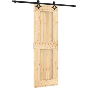 vidaXL - Schuifdeur - met - beslag - 70x210 - cm - massief - grenenhout