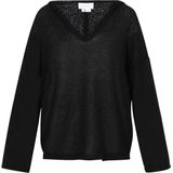 usha - WHITE LABEL - Trui - Zwart - Knitwear - Capuchon