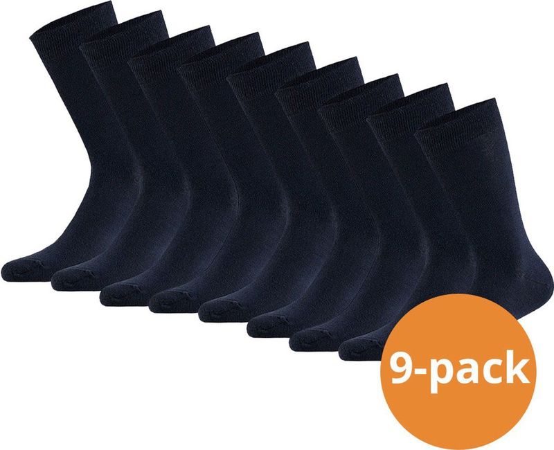 Apollo - Basic Bamboo - Huissokken - Navy - 9 paar