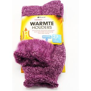 Thermosokken – Oneffen Roze – Maat 34/39 – 1 Paar – Warme Sokken – Voorkom Koude Voeten