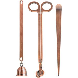 YONO Kaarsendover Set - Candle Snuffer / Wick Trimmer / Dipper - Kaars Dover Waxinelichtjes Accessoires - Bronze