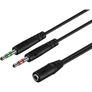 Ntech - Jack Splitter - Audio Splitter 3.5 mm Jack - Audio Splitter Headset - Koptelefoon - Kabel Audio Switch -stereo audio splitter - Female - Aux Splitter