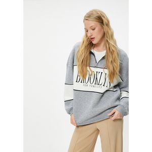 Halve ritssluiting Rits gedetailleerd Sweatshirt