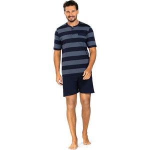 Comte - Heren Shortama - Zomer - Katoen - Indigo Gestreept - Maat L