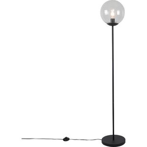 QAZQA pallon - Art Deco Vloerlamp | Staande Lamp - 1 lichts - H 1430 mm - Transparant - Woonkamer | Slaapkamer | Keuken