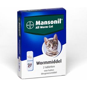 Mansonil All Worm Cat Ontworming - Kat - 2 tabletten